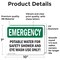 Signmission Potable Water For Safety Shower And Eye, 10 in W x Rectangle, Vinyl Decal OS-2PACK-EM-D-710-L-10407 - alternate 3